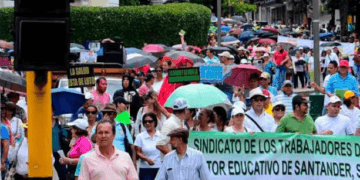 Maestros en Santander se movilizan en solidaridad por El Catatumbo