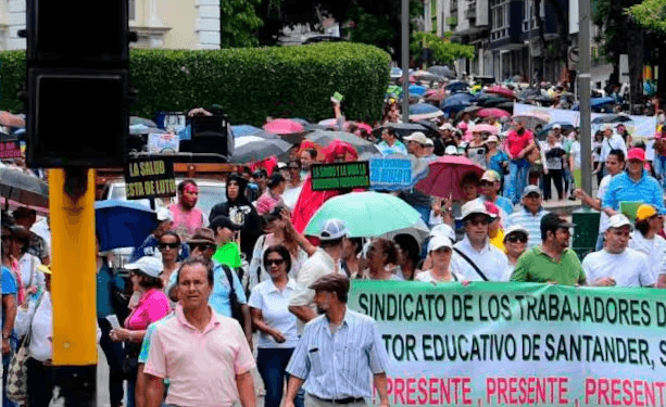 Maestros en Santander se movilizan en solidaridad por El Catatumbo
