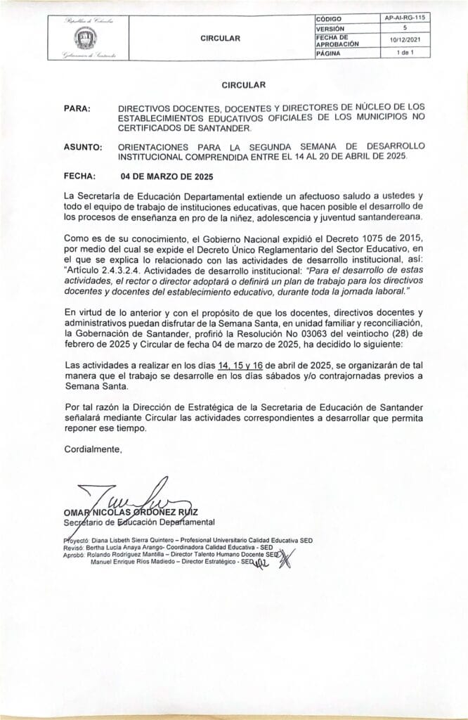 Semana de Desarrollo Institucional 2025