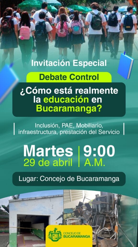 Como esta realmente la educacion en bucaramanga, debate de control