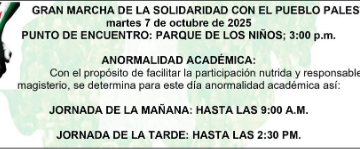 JORNADA DE MOVILIZACIÓN NACIONAL EN SOLIDARIDAD CON EL PUEBLO PALESTINO.