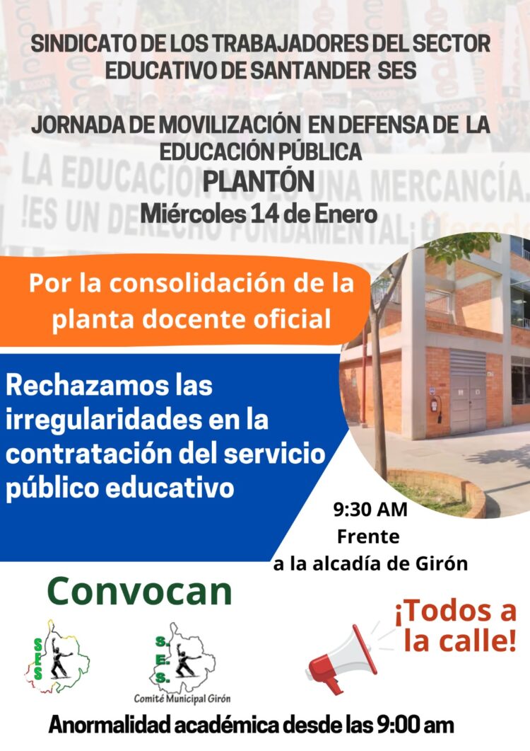 Jornada de movilizacion en defensa de la educacion publica 14 enero giron
