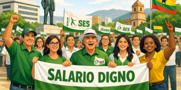 SES convoca a plantón el 19 de febrero en la Plaza Luis Carlos Galán (Bucaramanga) en rechazo a la suspensión del aumento del Salario Mínimo Vital.