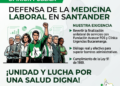 Logo SES 60 años de lucha (1960-2020) con el mapa de Santander y figura de trabajador.