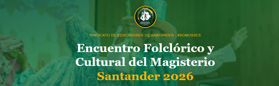 Logo oficial del Sindicato de Educadores de Santander (SES). Muestra un mapa del departamento de Santander en fondo blanco delineado en negro, con la sigla S-E-S en letras verdes dispuestas verticalmente y la silueta negra de un hombre rompiendo cadenas sobre un pedestal y sosteniendo una antorcha en alto.