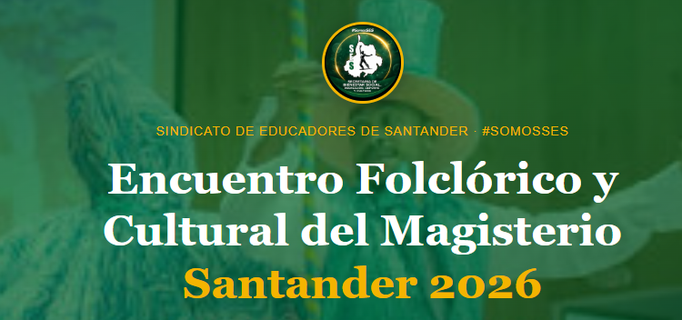 Logo oficial del Sindicato de Educadores de Santander (SES). Muestra un mapa del departamento de Santander en fondo blanco delineado en negro, con la sigla S-E-S en letras verdes dispuestas verticalmente y la silueta negra de un hombre rompiendo cadenas sobre un pedestal y sosteniendo una antorcha en alto.