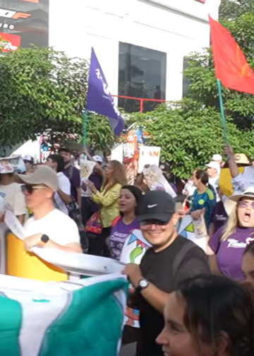 Masiva marcha en Bucaramanga, por el agua y la vida.