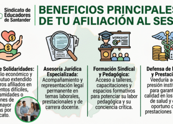 Descubra los beneficios de afiliarse al Sindicato SES en Santander: asesoría jurídica, formación, defensa de derechos y el fondo de solidaridades.