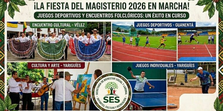Consulta la programación oficial de los Juegos y Encuentros del Magisterio 2026 para las provincias de Vélez, Guanentá y Yariguíes. ¡Prográmate ya!
