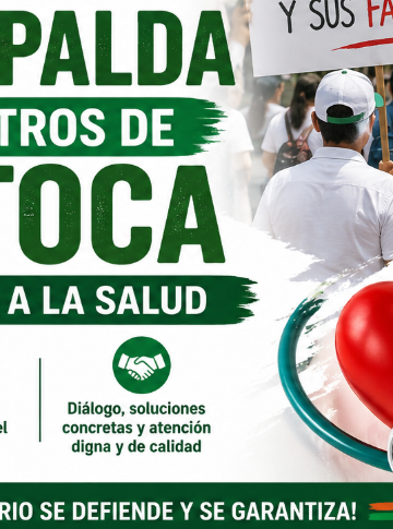 El SES respalda a los maestros de Zapatoca en defensa del derecho a una atención en salud digna, oportuna, integral y de calidad.