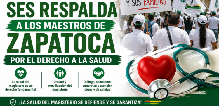 El SES respalda a los maestros de Zapatoca en defensa del derecho a una atención en salud digna, oportuna, integral y de calidad.