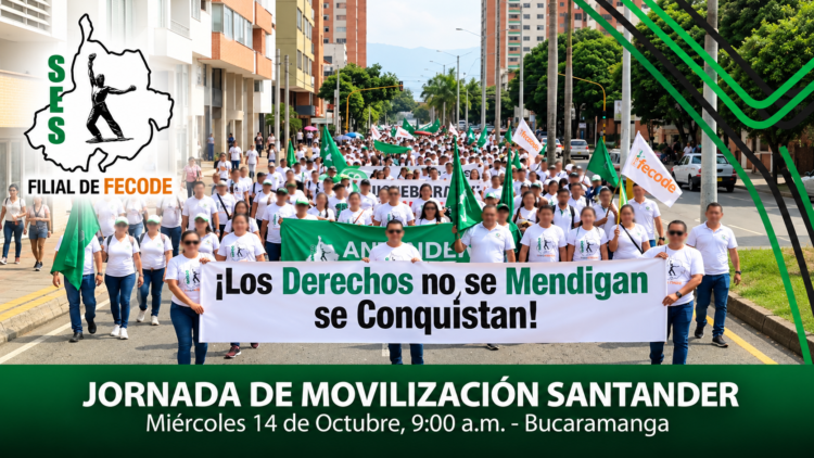 El S.E.S. convoca al magisterio santandereano a un Paro de 24 horas por la defensa de la educación pública, la salud y nuestros derechos.